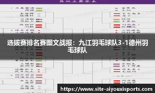 选拔赛排名赛图文战报：九江羽毛球队3-1德州羽毛球队
